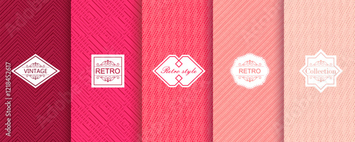 Set of Cute geometric seaml...
