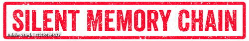 Silent Memory Chain Stamp Transparent Seal, Red Grunge Silent Memory Chain Word Rubber Stamp Seal