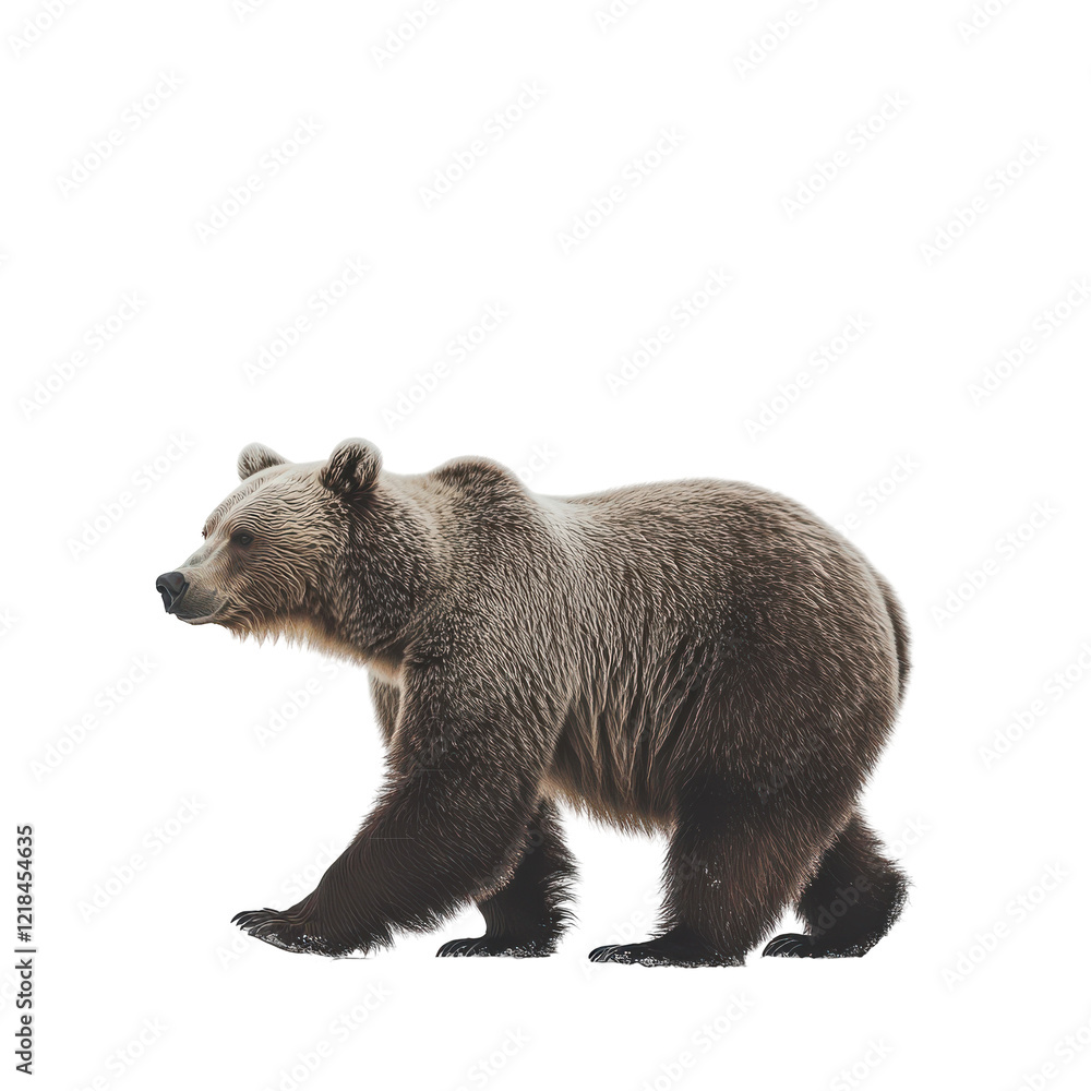 Fototapeta premium Majestic Brown Bear Walking Wild Animal Nature