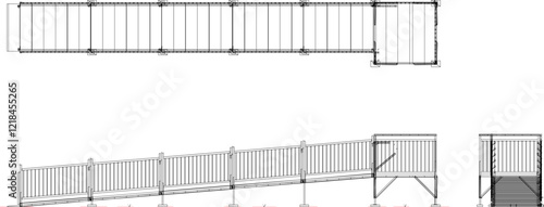vector illustration design image Stationary ramp with reception