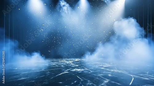 Wallpaper Mural Mystical Stage with Spotlights, Smoke, and a Glittering Floor Torontodigital.ca