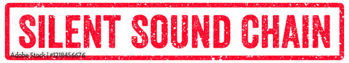 Silent Sound Chain Stamp Transparent Seal, Red Grunge Silent Sound Chain Word Rubber Stamp Seal