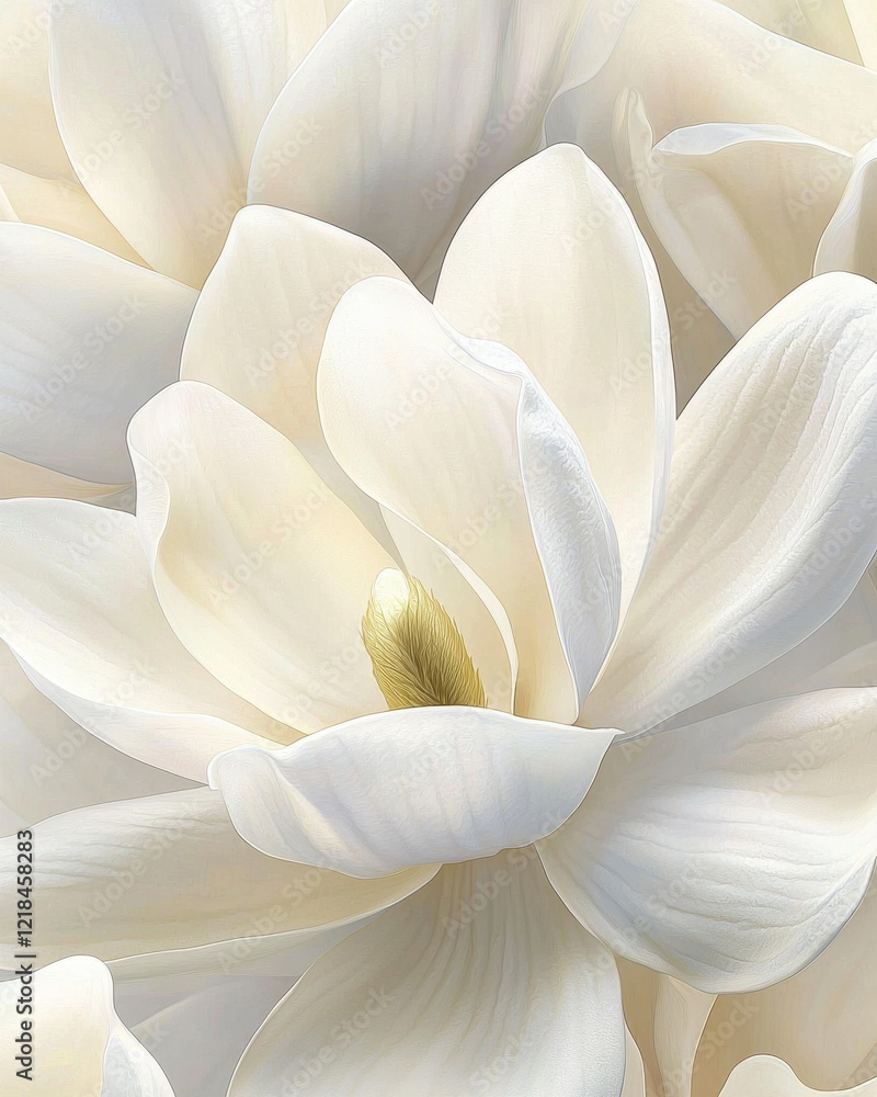 Closeup of magnolia petal texture natural gradients soft white tones elegant and peaceful floral Closeup of magnolia petal texture natural gradients soft white tones elegant and peaceful floral