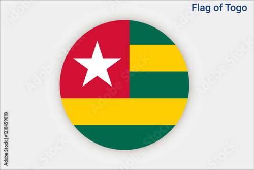Free Download High detailed flag of Togo. National Togo flag. Africa. 3D illustration. - GFXLoad