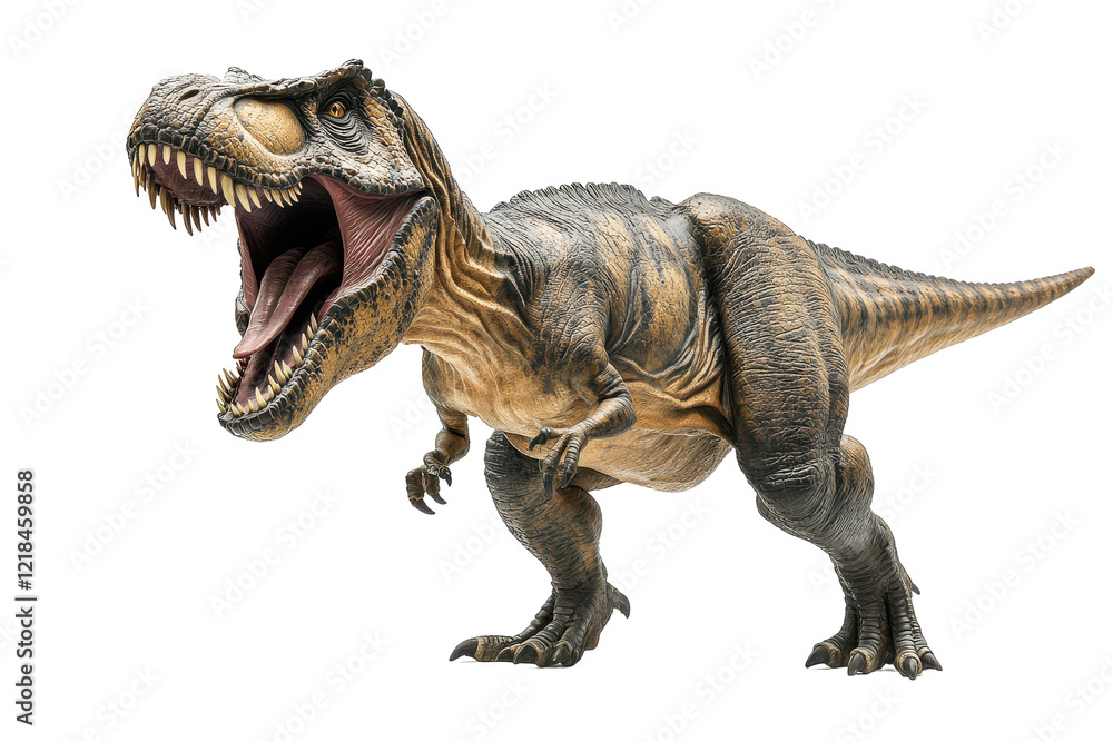 Fototapeta premium Tyrannosaurus Rex Roaring Prehistoric Predator Dinosaur Jurassic Era
