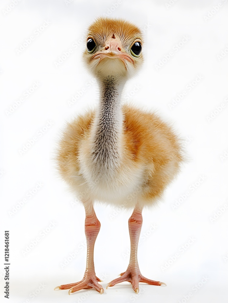Fototapeta premium ostrich_chick_on_white_background