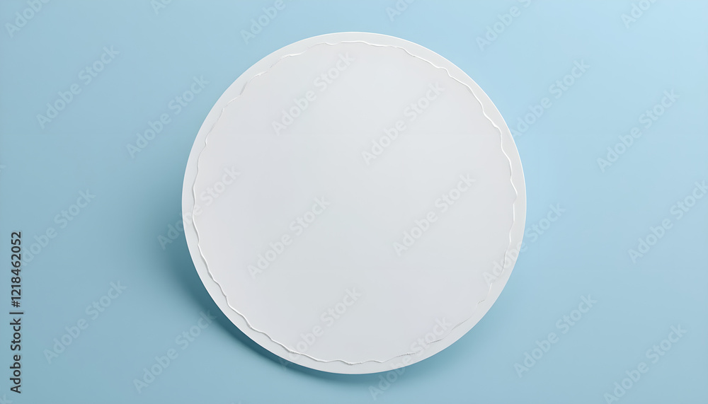 Blank white round paper sticker label isolated Blank white round paper sticker label isolated