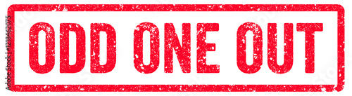 Odd One Out Stamp Transparent Seal, Red Grunge Odd One Out Word Rubber Stamp Seal