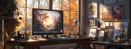 High-Tech Artist's Workspace