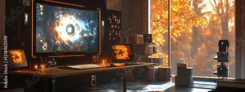 High-Tech Artist's Workspace