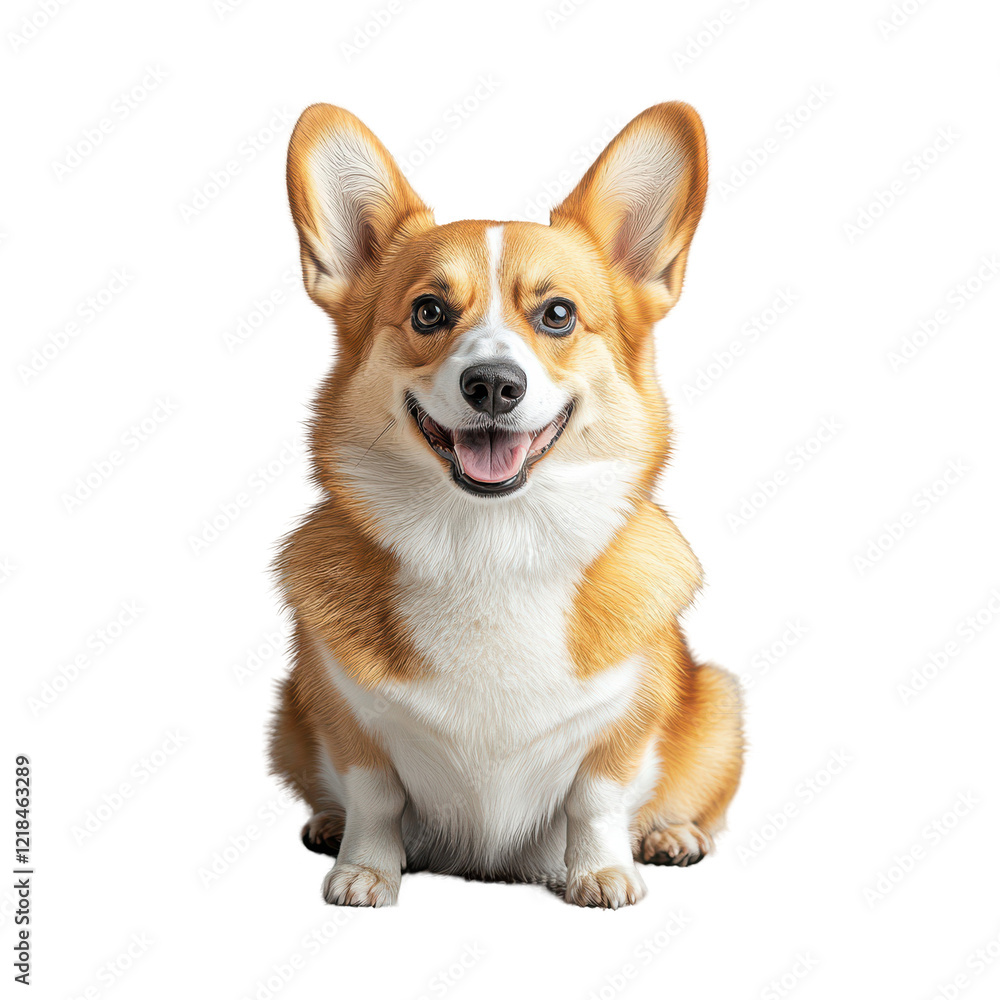 Happy Pembroke Welsh Corgi Portrait Studio Shot Adorable Dog Happy Pembroke Welsh Corgi Portrait Studio Shot Adorable Dog