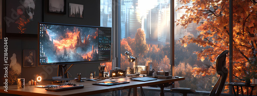 High-Tech Artist's Workspace