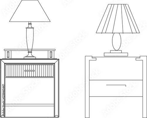 vector illustration design detail furniture Bedside Table classic vintage ethnic model