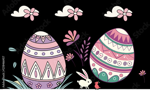 easter day egg illustration
