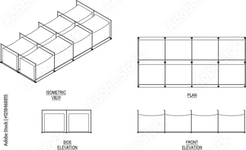 Batting Tunnel design vector illustration for use as a room on the field