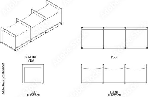 Batting Tunnel design vector illustration for use as a room on the field