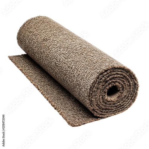 Luxury Carpet Roll White Background on transparent background.