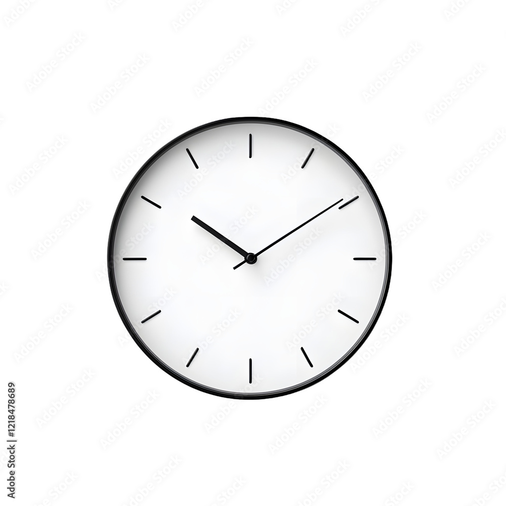 Minimalist wall clock design on a white background, showcasing a simple and modern timepiece with sleek lines and a clean, uncluttered design ideal for contemporary spaces.
Minimalist wall clock design on a white background, showcasing a simple and modern timepiece with sleek lines and a clean, uncluttered design ideal for contemporary spaces.