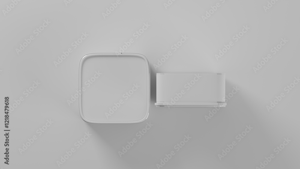 Isolated image Ice cream packeaging 3d render Isolated image Ice cream packeaging 3d render