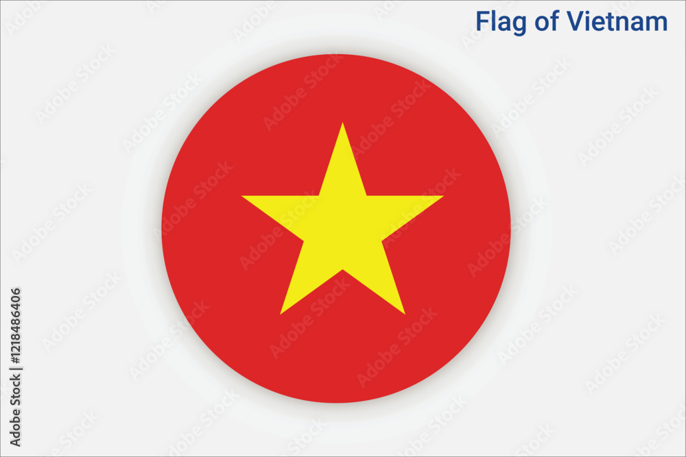 High detailed flag of Vietnam. National Vietnam flag. Asia. 3D illustration. High detailed flag of Vietnam. National Vietnam flag. Asia. 3D illustration.