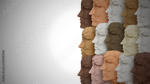 Diversity and Cultural Representation - Multiracial Faces Symbolizing Inclusion photo