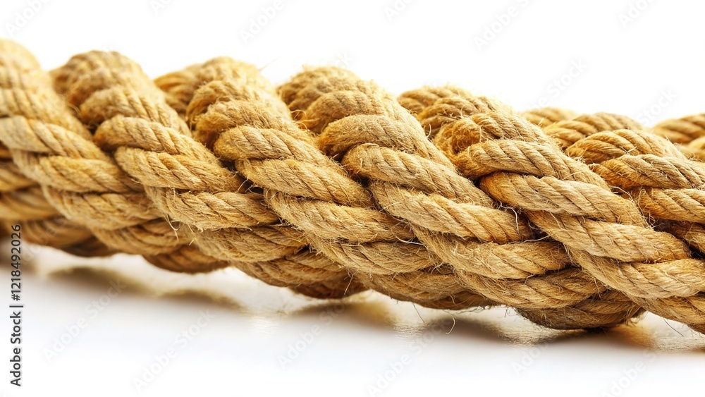 Hemp Rope Texture Closeup White Background Hemp Rope Texture Closeup White Background