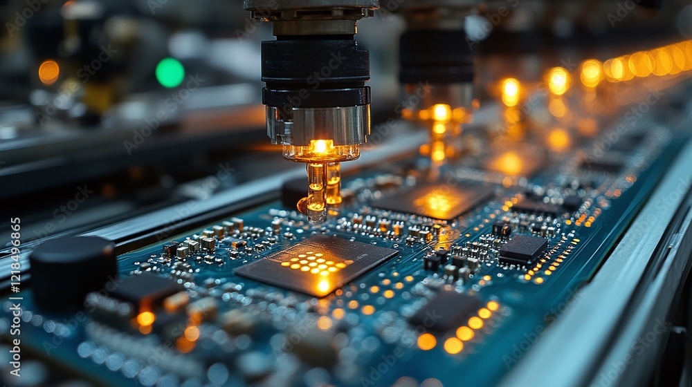 automatic line for the production of processors, microconductors, industry, automation, robotics automatic line for the production of processors, microconductors, industry, automation, robotics
