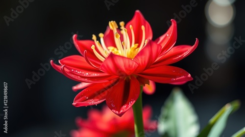 Southern Star of Bethlehem Flower, Stunning Close-up, Vibrant Colors, Detailed AI Photography, Nature, Botanical, Ornamental, Garden, Spring, Bloom,  Ornithogalum Narbonense, Macro Photography photo