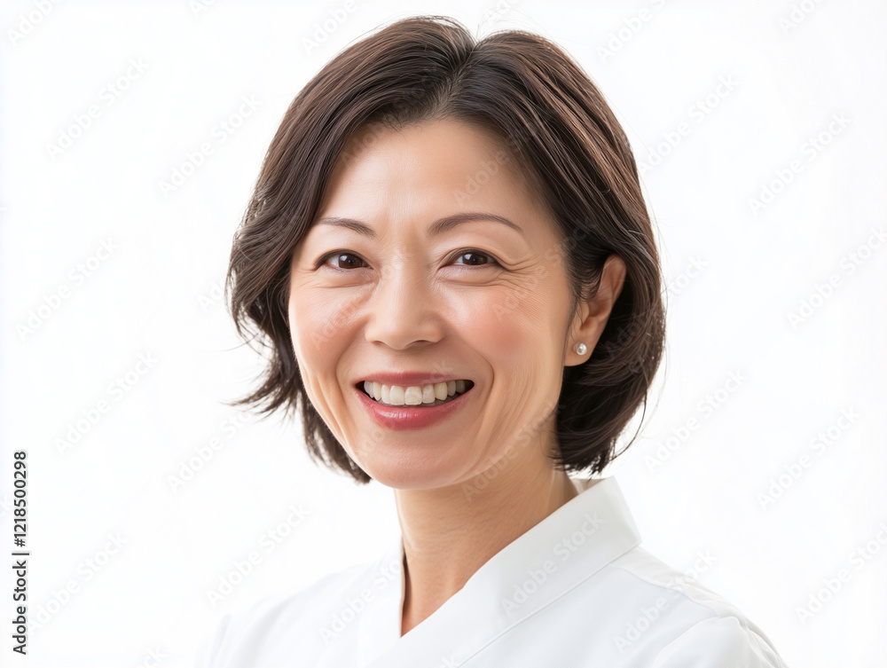 Portrait of a smiling female doctor isolated on a white background Portrait of a smiling female doctor isolated on a white background