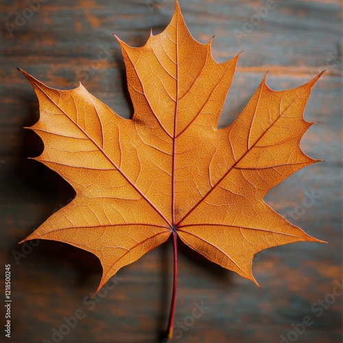 Wallpaper Mural Autumn leaves displaying fine veins of maple nature's palette close-up warm environment nostalgic mood Torontodigital.ca