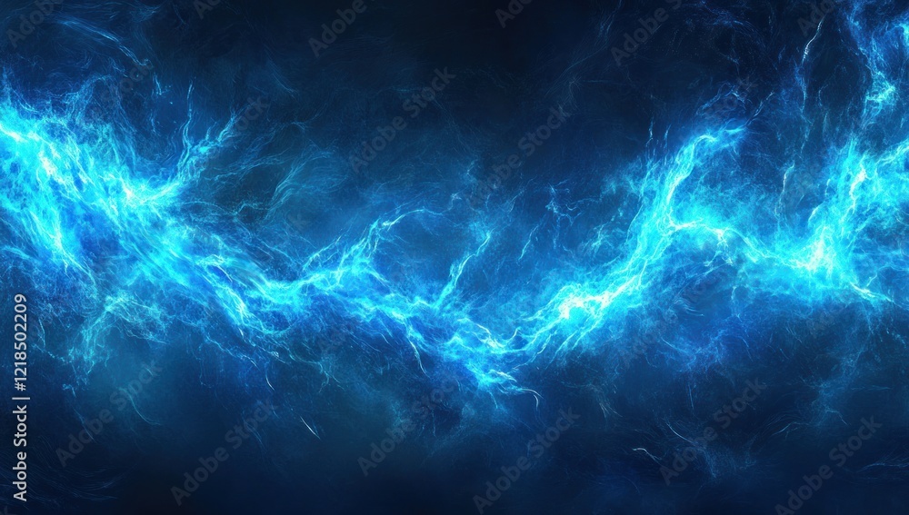 Fototapeta premium Abstract Blue Energy Flow: Digital Art Background