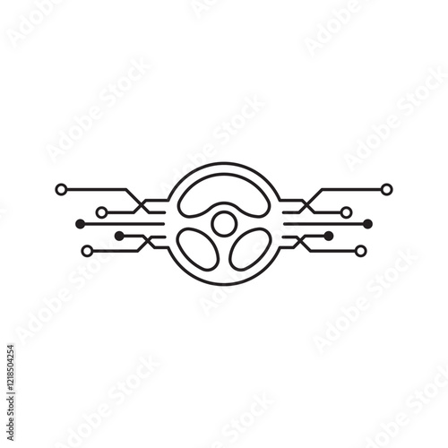 Steering wheel connected to circuit