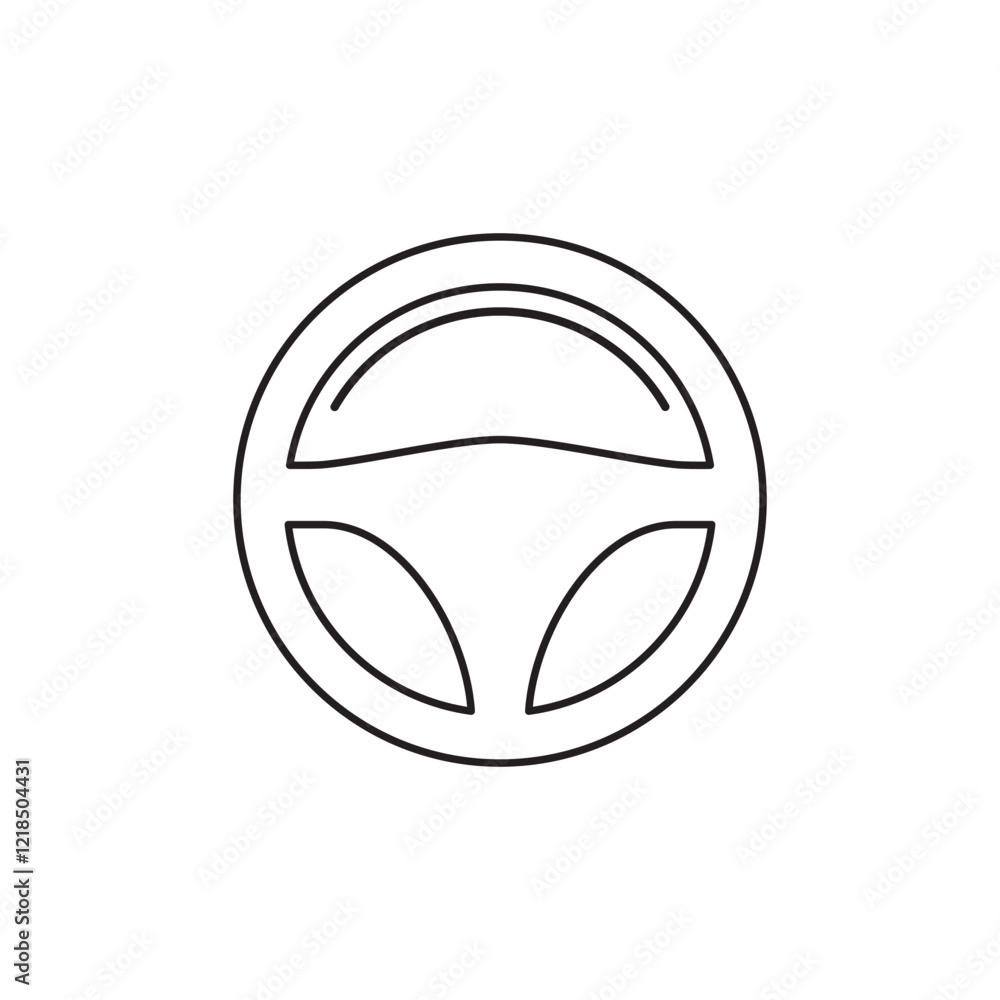 Steering wheel logo icon