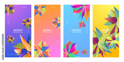 Set abstract liquid backgrounds with gradient mesh and vibrant color blending effects.