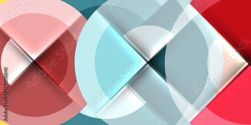 Target circle geometric abstract shapes. Vector Illustration For Wallpaper, Banner, Background, Card, Book Illustration, landing page