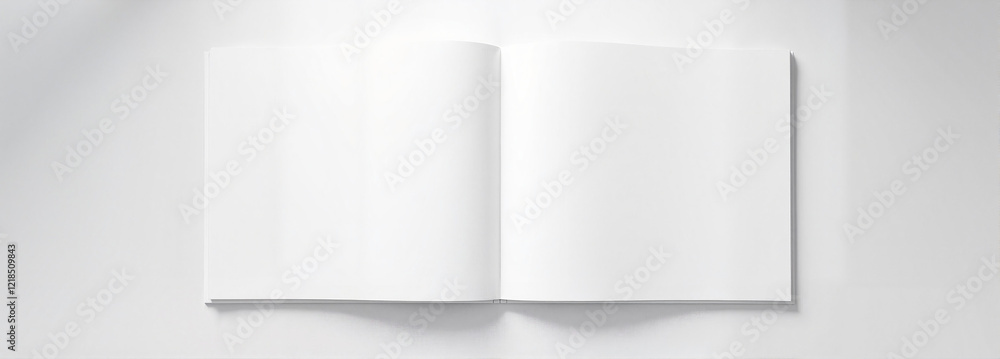Minimalist Calendar Mockup with blank pages on white background Minimalist Calendar Mockup with blank pages on white background