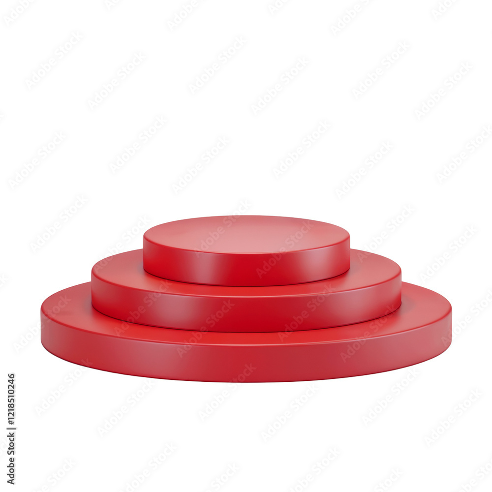3d render of a red podium isolated on white, cut out png 3d render of a red podium isolated on white, cut out png