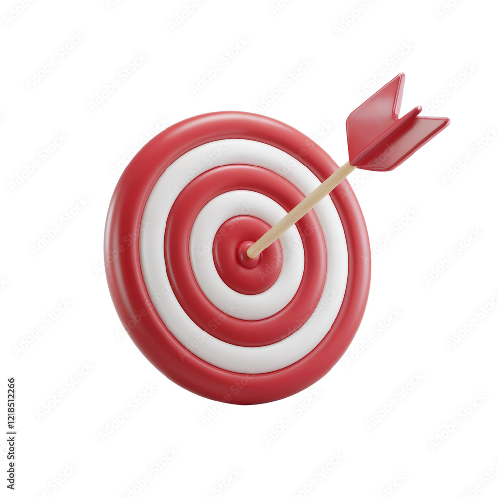 3d target with arrow isolated on transparent background 3d target with arrow isolated on transparent background
