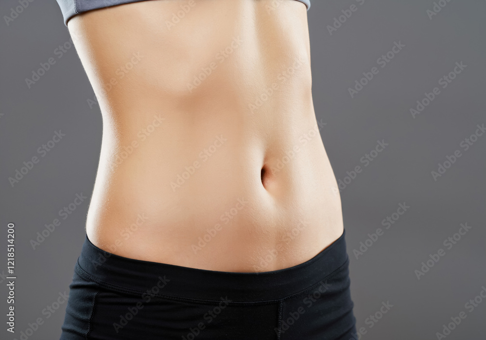 Naklejka premium 脂肪のない女性のウエストライン