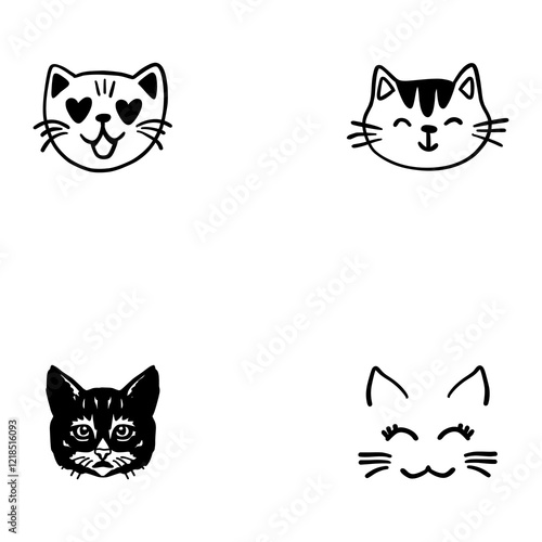 The cat face logo design is cheerful and brings a feeling of joy to life