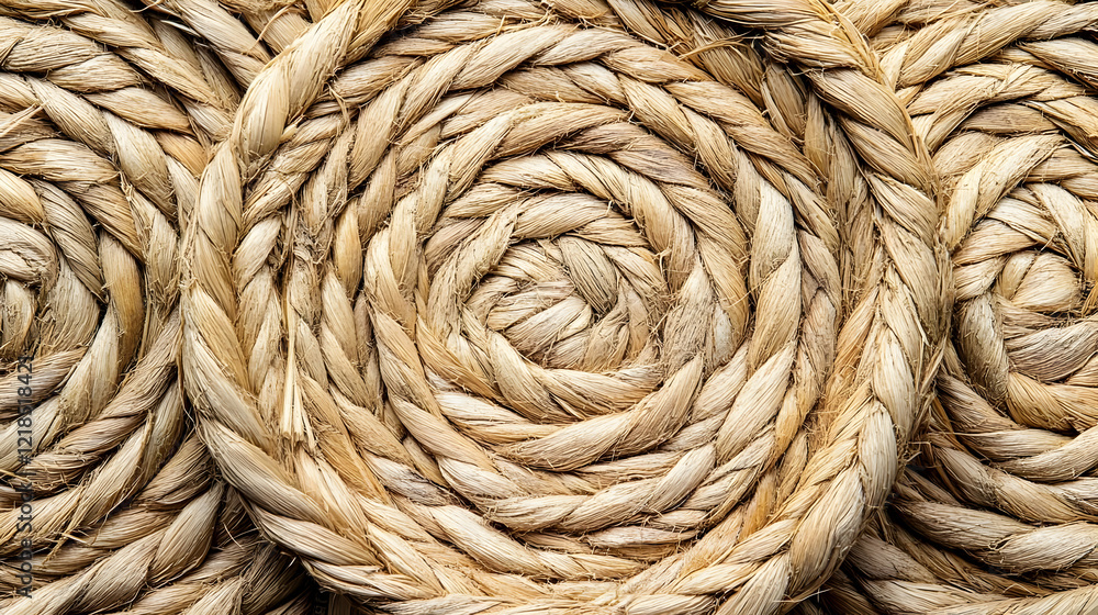 Woven rope circles, texture background, craft Woven rope circles, texture background, craft