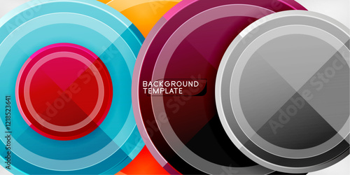 Geometric design abstract background - circles