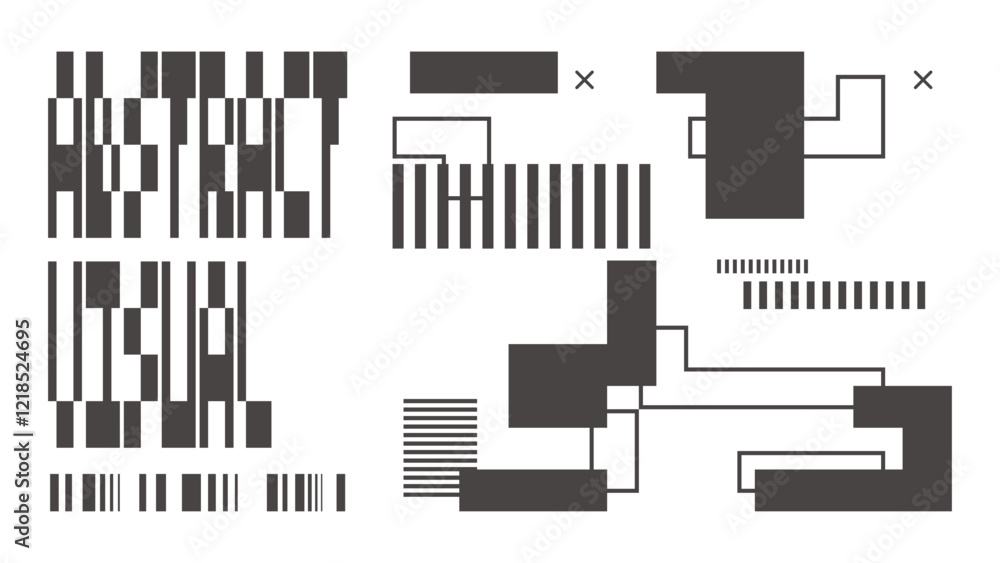 Abstract geometry brutalism background. Brutalist banner template, event design for digital advertisement and social media. Creative shape layout design Abstract geometry brutalism background. Brutalist banner template, event design for digital advertisement and social media. Creative shape layout design