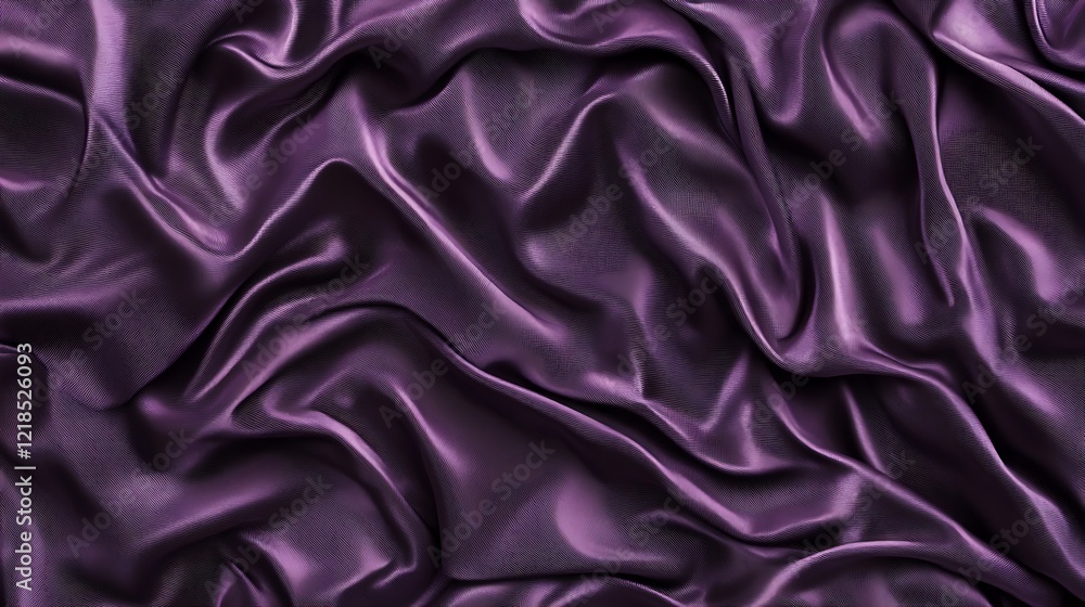 Draped Purple Silk Fabric Showing Soft Waves Draped Purple Silk Fabric Showing Soft Waves