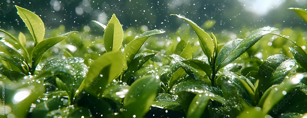 Raining on Tea Plantation Raining on Tea Plantation