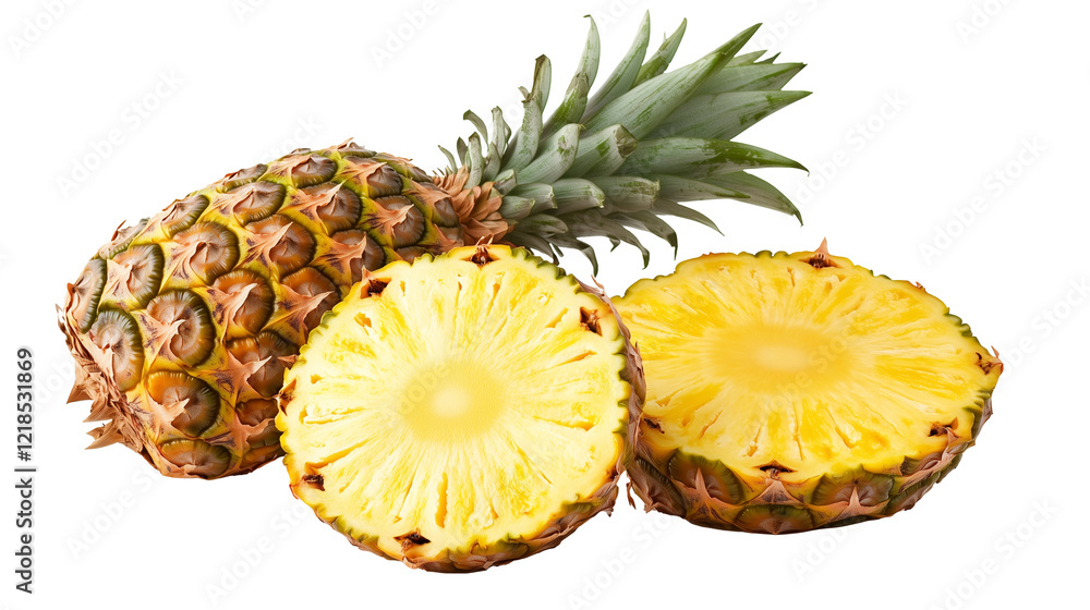 ripe pineapple isolated on white background clipping path ripe pineapple isolated on white background clipping path