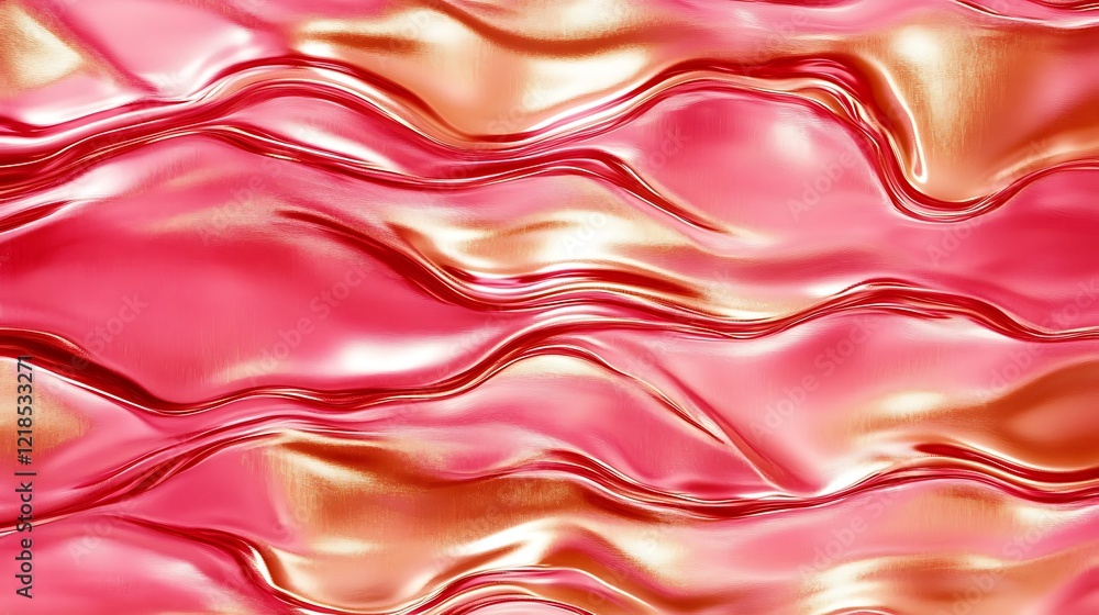 Obraz premium Abstract Pink and Gold Wave Pattern Design
