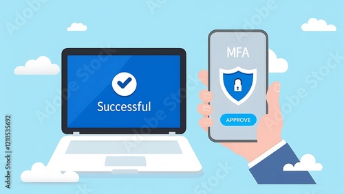 Wallpaper Mural "Secure Multi-Factor Authentication (MFA) via Smartphone – Cloud-Based Mobile Device Management (MDM) and Digital Access Security"

 Torontodigital.ca