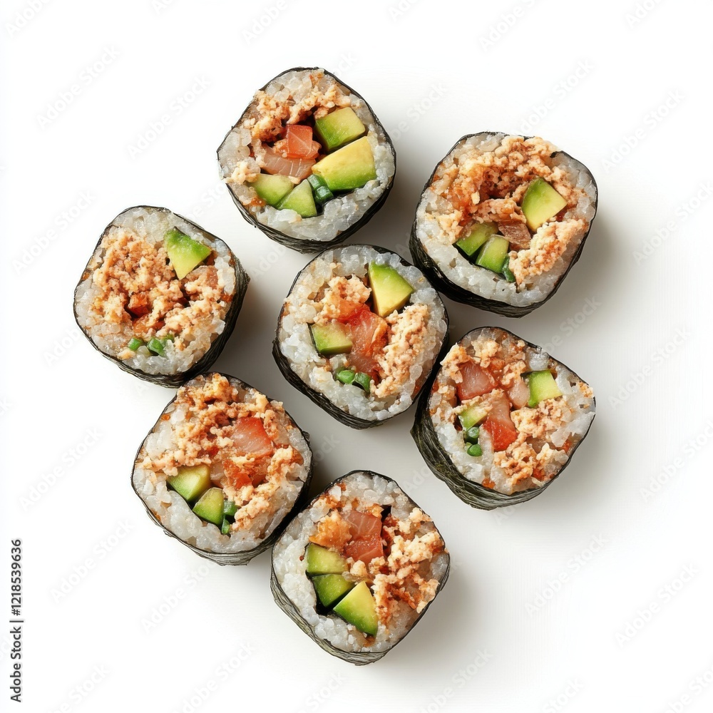 Sushi Rolls with Spicy Tuna Sushi Rolls with Spicy Tuna