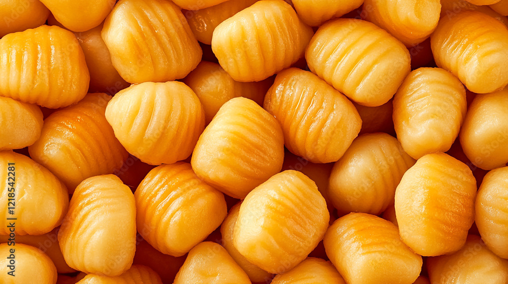 Fototapeta premium Simple Elegant Close-up of Gnocchi - Ideal for Food Bloggers and Italian Restaurants